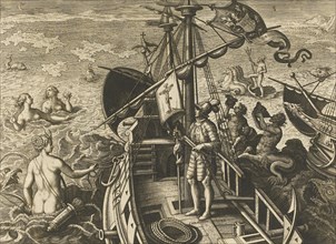 Christophorus Columbus Ligur (Americae Retectio). Artist: Stradanus (Straet, van der), Johannes (1523-1605)