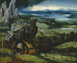 Landscape With Saint Jerome. Artist: Patinir, Joachim (ca. 1480-1524)