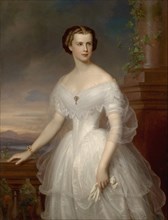 Portrait of Elisabeth of Bavaria. Artist: Schrotzberg, Franz (1811-1889)