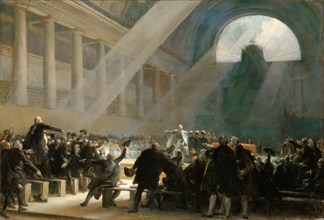 Mirabeau Answering Dreux-Brézé, at the National Assembly Meeting, June 23, 1789. Artist: Fragonard, Alexandre-Évariste (1780-1850)