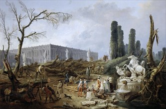 Bosquet des Bains d'Apollon. Artist: Robert, Hubert (1733-1808)