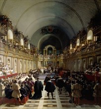 The assembly of the Estates-General on October 27, 1614. Artist: Alaux, Jean (1786-1864)