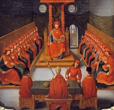 First meeting of the Order of the Golden Fleece held by Philip III the Good, Duke of Burgundy, 10 Ja Artist: Albrier, Joseph (1791-1863)