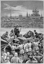 The Death of Patriarch Nikon at the Kotorosl River in Tropino. Artist: Dmitriev-Orenburgsky, Nikolai Dmitrievich (1837-1898)