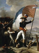 General Augereau at the Pont d'Arcole on November 15, 1796. Artist: Thévenin, Charles (1764-1838)