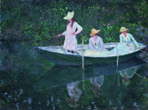 The Boat at Giverny (En norvégienne). Artist: Monet, Claude (1840-1926)
