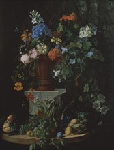 Flowers and fruits. Artist: Sadovnikov, Vladimir Mikhailovich (1829-?)