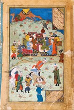Miniature from Yusuf and Zalikha (Legend of Joseph and Potiphar's Wife) by Jami. Artist: Anonymous