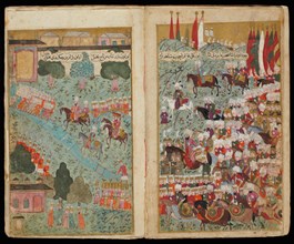Mehmed III Arrives at the Head of the Victorious Army in Istanbul (From Manuscript Mehmed III's Camp Artist: Turkish master