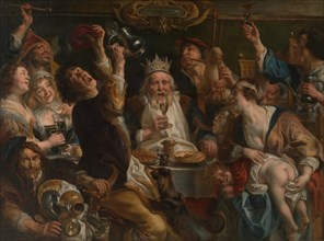 The King Drinks. Artist: Jordaens, Jacob (1593-1678)