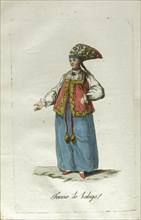 A Maiden from Kaluga in Festive Dress. Artist: Grasset de Saint-Sauveur, Jacques (1757-1810)