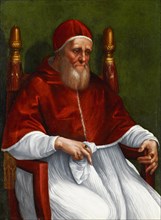 Portrait of Pope Julius II. Artist: Raphael (1483-1520)