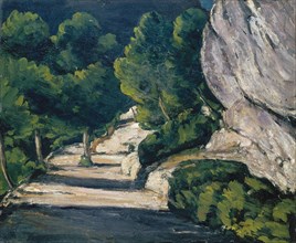 Landscape. Road with Trees in Rocky Mountains. Artist: Cézanne, Paul (1839-1906)