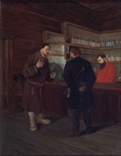 In a tavern. Artist: Mozgov, Timofei Illarionovich (1866-1919)