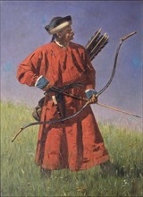 Bukharan Soldier (Sarbaz). Artist: Vereshchagin, Vasili Vasilyevich (1842-1904)