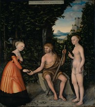 The Choice of Heracles (From The Labours of Hercules). Artist: Cranach, Lucas, the Elder (1472-1553)