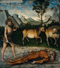 Hercules and the Cattle of Geryones (From The Labours of Hercules). Artist: Cranach, Lucas, the Elder (1472-1553)