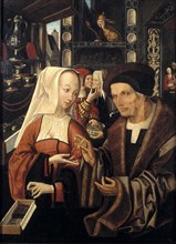 The Spectacles Seller. Artist: Cornelisz van Oostsanen, Jacob (ca. 1470-1533)