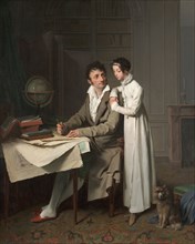 The Geography Lesson (Portrait of Monsieur Gaudry and His Daughter). Artist: Boilly, Louis-Léopold (1761-1845)