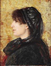 Portrait of Naile Hanim. Artist: Hamdi Bey, Osman (1842-1910)