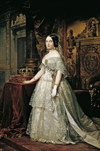 Portrait of Isabella II of Spain. Artist: Madrazo y Kuntz, Federico de (1815-1894)