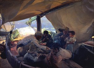 Lunch on the boat. Artist: Sorolla y Bastida, Joaquín (1863-1923)