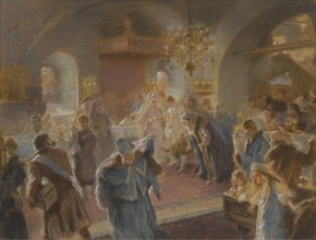 Sprinkling the hops (study). Artist: Makovsky, Konstantin Yegorovich (1839-1915)