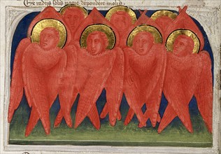 Seraphs (From Regia Carmina by Convenevole da Prato). Artist: Pacino di Buonaguida (active 1302-1343)