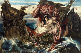 The Shipwreck of Agrippina. Artist: Wertheimer, Gustav (1847-1902)