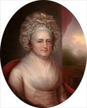 Portrait of Martha Washington (1731-1802). Artist: Peale, Rembrandt (1778-1860)