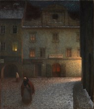 Evening Street. Artist: Schikaneder, Jakub (1855-1924)