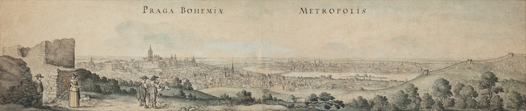 Great View of Prague. Artist: Hollar, Wenceslaus (1607-1677)