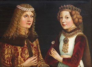 Wedding portrait of Ladislaus the Posthumous (1440-1457) and Magdalena of Valois (1443-1495). Artist: Anonymous