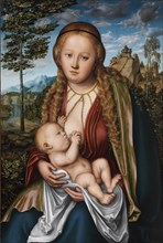 Tthe Virgin suckling the Child. Artist: Cranach, Lucas, the Elder (1472-1553)