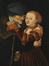 The Unequal Couple. Artist: Cranach, Lucas, the Elder (1472-1553)
