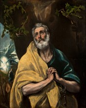 Saint Peter in Tears. Artist: El Greco, Dominico (1541-1614)