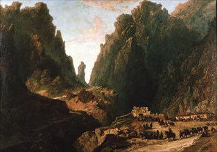 Lanscape with Smugglers. Artist: Lucas Velázquez, Eugenio (1817-1870)