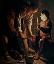 Saint Joseph, the Carpenter. Artist: La Tour, Georges, de (1583-1652)