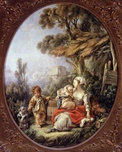 The Little Dog's Dance. Artist: Boucher, François (1703-1770)