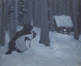 Tatyana's dream. Illustration for the novel in verse Eugene Onegin by A. Pushkin. Artist: Korovin, Konstantin Alexeyevich (1861-1939)