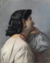 Iphigenia (Head study). Artist: Feuerbach, Anselm (1829-1880)