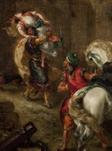 The Rape of Rebecca. Artist: Delacroix, Eugène (1798-1863)