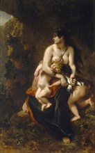 Medea (Médée furieuse). Artist: Delacroix, Eugène (1798-1863)