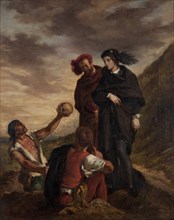 Hamlet and Horatio in the Graveyard. Artist: Delacroix, Eugène (1798-1863)