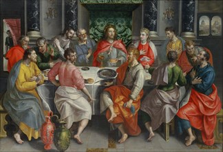 The Last Supper. Artist: Vos, Maerten, de (1532-1603)