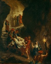 Christ Carried Down to the Tomb. Artist: Delacroix, Eugène (1798-1863)