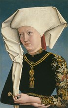 Portrait of a Lady wearing the Order of the Swan. Artist: Master of Ansbach (active ca 1490)