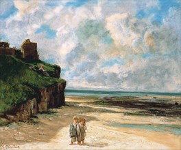 The Beach at Saint-Aubin-sur-Mer. Artist: Courbet, Gustave (1819-1877)