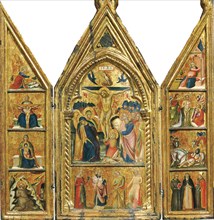 Portable Triptych with a central Crucifixion. Artist: Veneziano, Lorenzo (active 1356-1372)