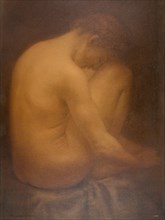 Male Nude Seated. Artist: Rassenfosse, Armand (1862-1934)